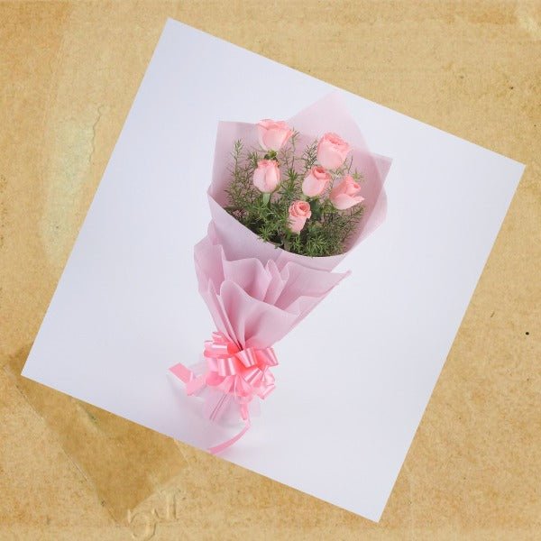 Pink color roses bouquet