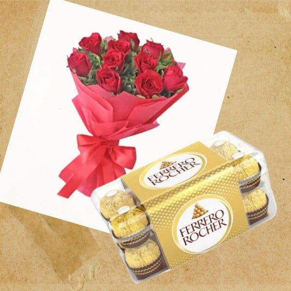 Roses and Ferrero Rocher Chocolates
